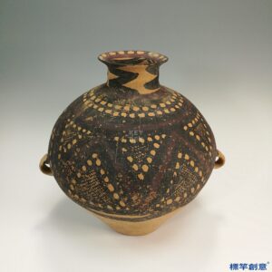 AA004 馬廠文化彩繪點帶紋雙繫陶壺