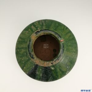 DB025 漢代綠釉陶寬肩束頸圓腹罐