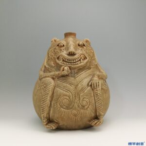 EB008 晉代越窯黃青瓷道教熊形尊