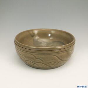 GA015 宋代越窯青瓷刻海浪紋雙層降溫油燈