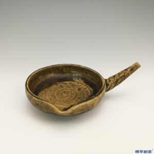 GA023 宋代茶洋窯醬釉橫把溫酒匜