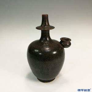 GB012 北宋磁州窯黑釉瓷油滴佛教淨瓶淨水尊