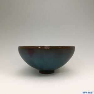 GE007 金代鈞窯天藍釉紫斑供碗