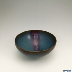 GE007 金代鈞窯天藍釉紫斑供碗