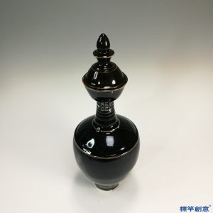 GE010 金代定窯黑釉佛教佛塔淨水尊