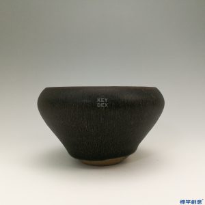 HA008 疑元代建窯黑釉兔毫斂口茶盞茶碗