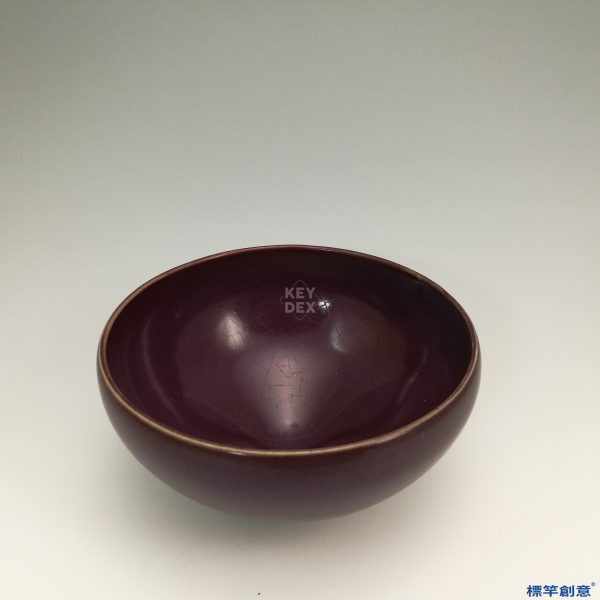 安心 中国 鈞窯 窯変紫紅斑蓋罐 C 1384 - 美術品