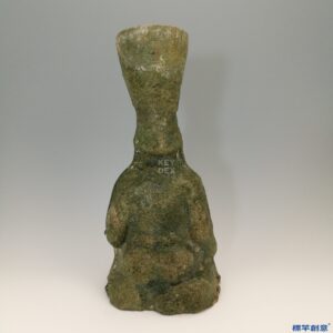 DB003 漢代綠釉陶人俑座式油燈