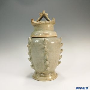 GB025 北宋景德鎮窯青白瓷陪葬塑宮頂五穀豐收榖倉罐