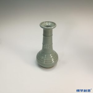 GC053 南宋龍泉窯青釉瓷粉青釉弦紋長頸瓶