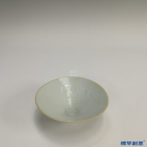 HA060 元代景德鎮窯青白瓷印花斗笠碗