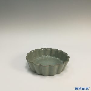 GC085 南宋龍泉窯青瓷仿官窯文房花口筆洗