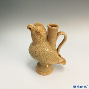 EG018 南北朝洪州窯黃釉佛教鸚鵡形供水器