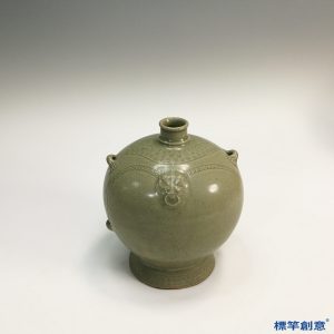 GA054 宋代越窯土青瓷穿帶卣式壺