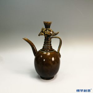 GC106 南宋將樂窯醬釉仿西亞文化鳳首壺