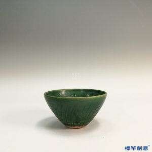 GC112 南宋吉州窯綠釉瓷刻花碗