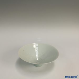 GC128 南宋湖田窯青白瓷刻花斗笠茶盞