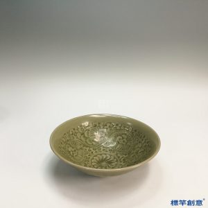 GB067 北宋耀州窯土青瓷刻團菊紋碗