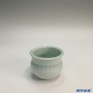 GC123 南宋湖田窯青白瓷塑鼓釘釜形香爐