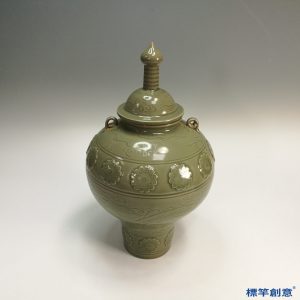 FC029 五代越窯秘色瓷寶相花佛塔供水尊