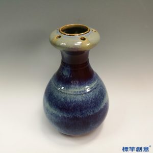 IA051 清代乾隆仿鈞窯窯變鈞釉瓷蒜頭插花瓶