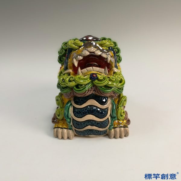 KK022 21世紀板陶窯三彩陶瑞獸薰香爐：圖片 2