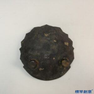 FB111 唐晚期紅端石蓮瓣箕形隔池硯
