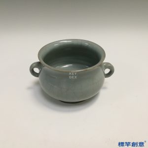 GC171 南宋龍泉溪口窯仿官窯青瓷雙耳簋式香爐