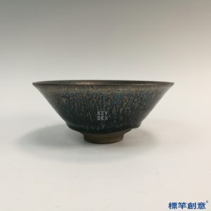 GC175 南宋建窯黑釉銀油滴茶盞茶碗