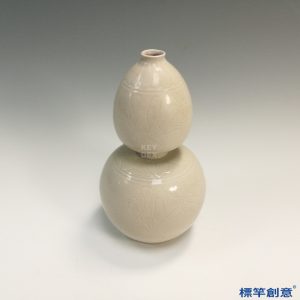 GB120 北宋定窯白釉瓷劃花葫蘆瓶