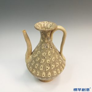 GC188 南宋當陽峪窯米黃釉絞胎執壺