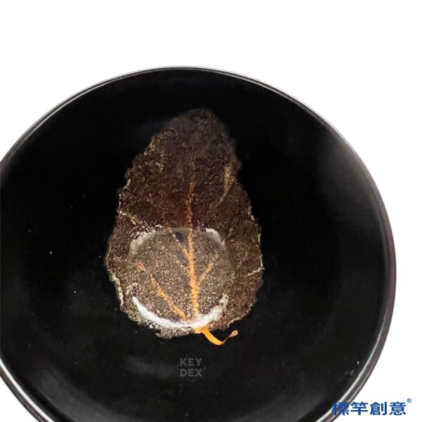 GC190 南宋吉州窯黑釉木葉茶盞茶碗：圖片 5