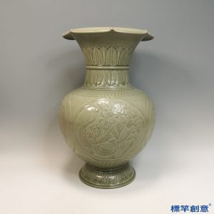 FC057 五代越窯青瓷刻花鳳紋尊