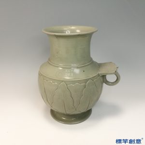FC066 五代越窯青瓷仿契丹金銀器單耳廣口壺