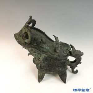 BB074 疑 商周時期青銅器饕餮夔龍紋鹿形觥