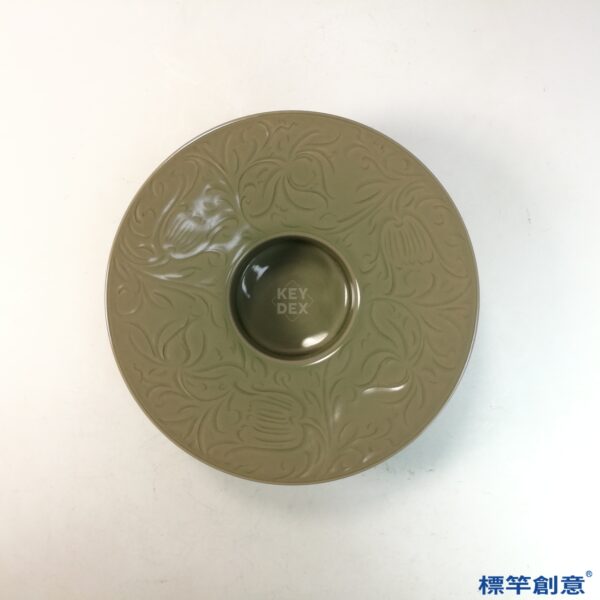 FC071 五代越窯青瓷刻花卉紋三獸足薰香爐- 標竿創意陶瓷公益美術館