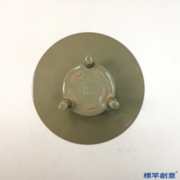 FC071 五代越窯青瓷刻花卉紋三獸足薰香爐- 標竿創意陶瓷公益美術館