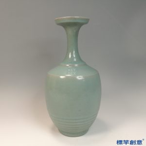 GB180 仿 北宋汝窯天青釉盤口長頸瓶