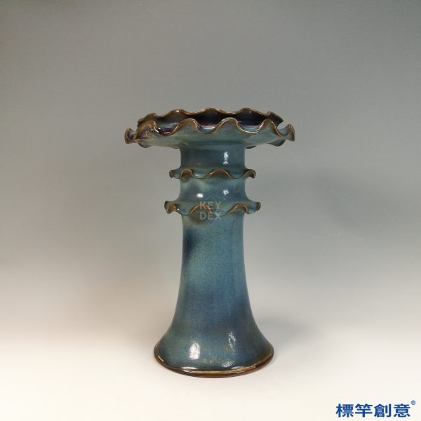 GB191 北宋鈞窯天青釉紫斑佛教舍利塔式罐：圖片 12