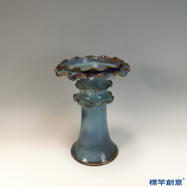GB191 北宋鈞窯天青釉紫斑佛教舍利塔式罐：圖片 13