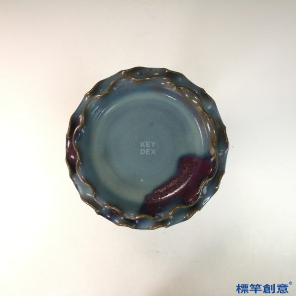 GB191 北宋鈞窯天青釉紫斑佛教舍利塔式罐：圖片 14