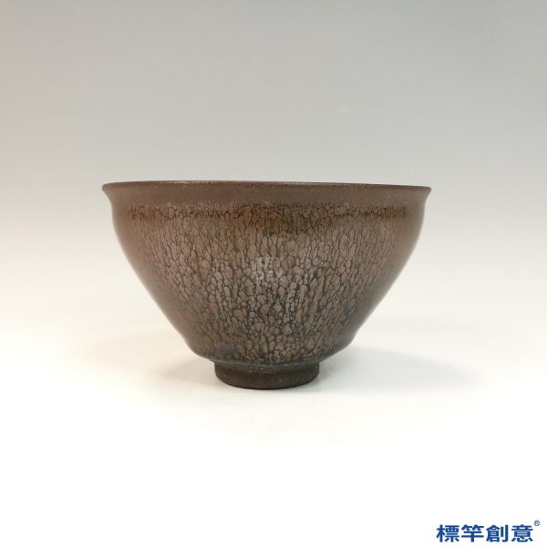 GC219 南宋建窯褐黃釉油滴束口建盞：圖片 2