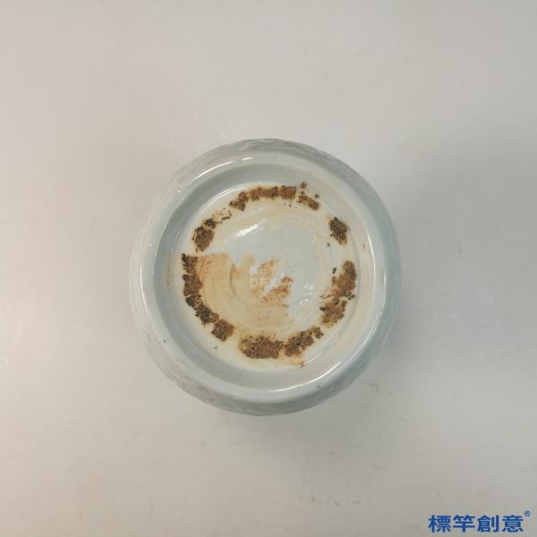 GC226 南宋湖田窯青白瓷柿紅花口刻花瓶：圖片 4