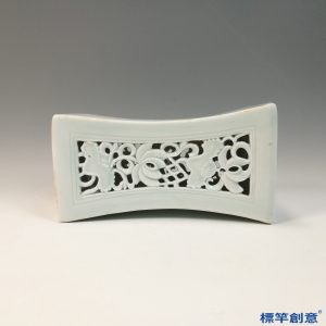 GC227 南宋湖田窯青白瓷鏤空刻花瓷枕頭枕