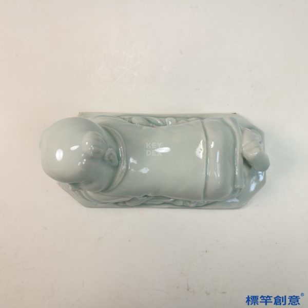 GC228 南宋湖田窯青白瓷塑嬰兒形瓷枕頭枕：圖片 3