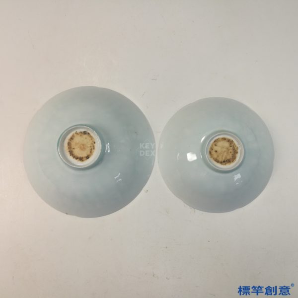 GC230 南宋湖田窯青白瓷刻嬰戲紋葵口薄胎碗一對：圖片 4
