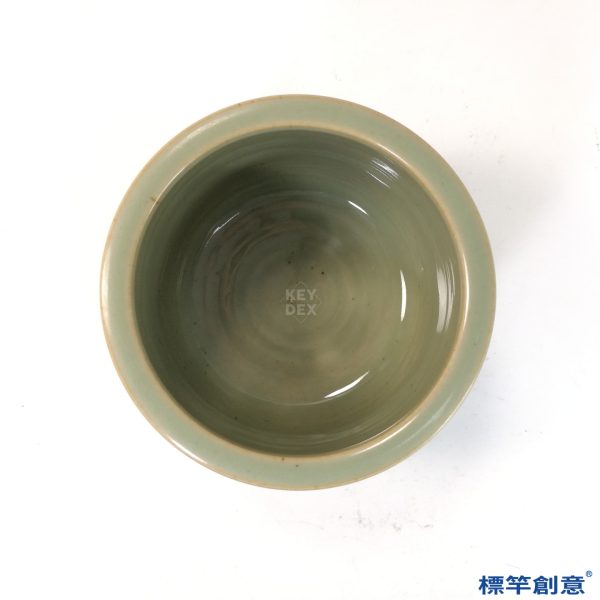 HB054 明代龍泉窯梅子青釉四爪龍紋筆筒：圖片 3