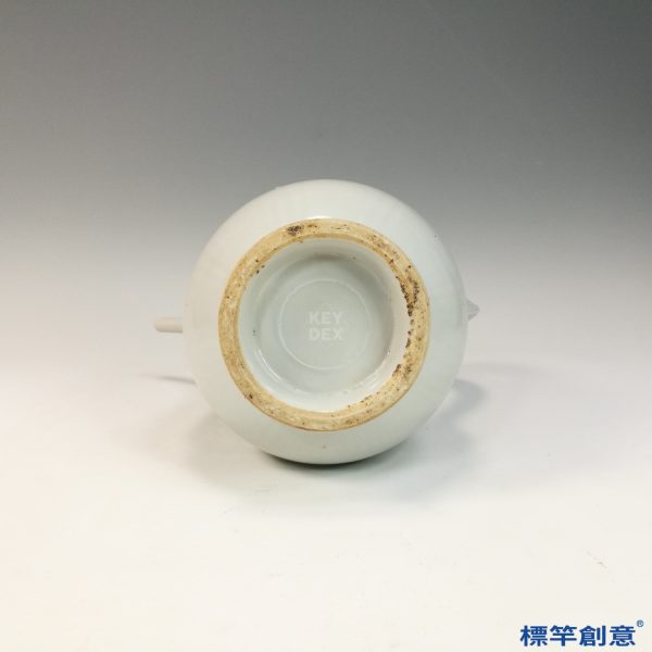 HA100 元代樞府窯甜白釉獅子蓮花座龍柄執壺：圖片 4