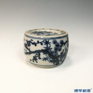 HB077 明代宣德青花繪梅花紋蛐蛐罐蟋蟀罐