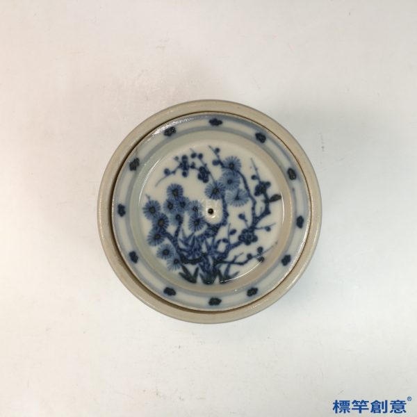 HB077 明代宣德青花繪梅花紋蛐蛐罐蟋蟀罐：圖片 3
